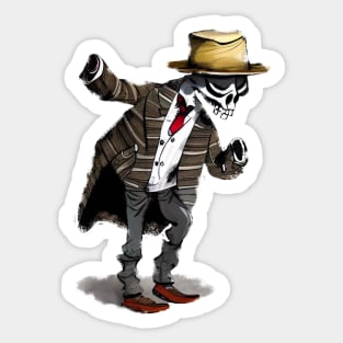 Gangster skeleton Sticker